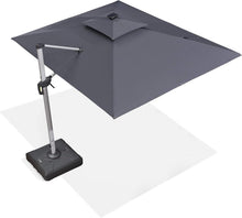 Sonnenschirm Rechteckig mit LED 270x365 cm UV50+ Grau