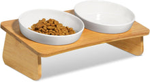 Erhöhter 15° Katzen- und Hundenapf Set mit