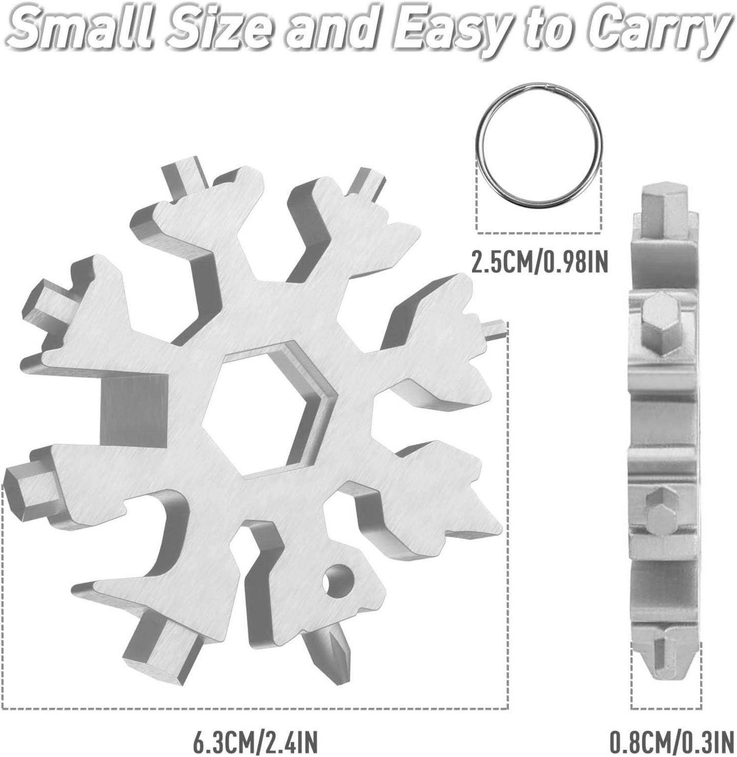 Dusor Adventskalender Füllung Männer 18-in-1 Schneeflocken
