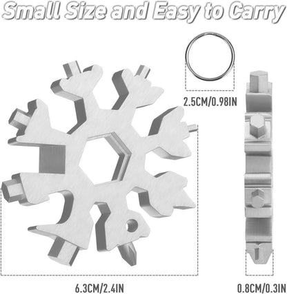 Dusor Adventskalender Füllung Männer 18-in-1 Schneeflocken