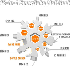 18-in-1 Schneeflocken Multitool Männer Weihnachtsgeschenke