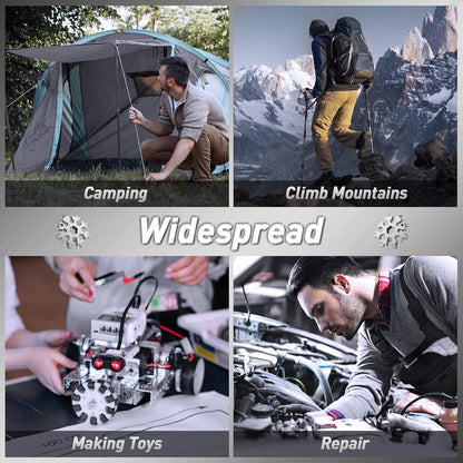 Adventskalender Füllung Männer 18-in-1 Schneeflocken Multitool Silber