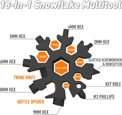18-in-1 Schneeflocken Multitool Adventskalender Füllung