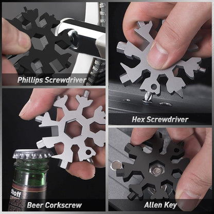 18-in-1 Multifunktionswerkzeug Männer Weihnachtsgeschenke Schwarz Silber