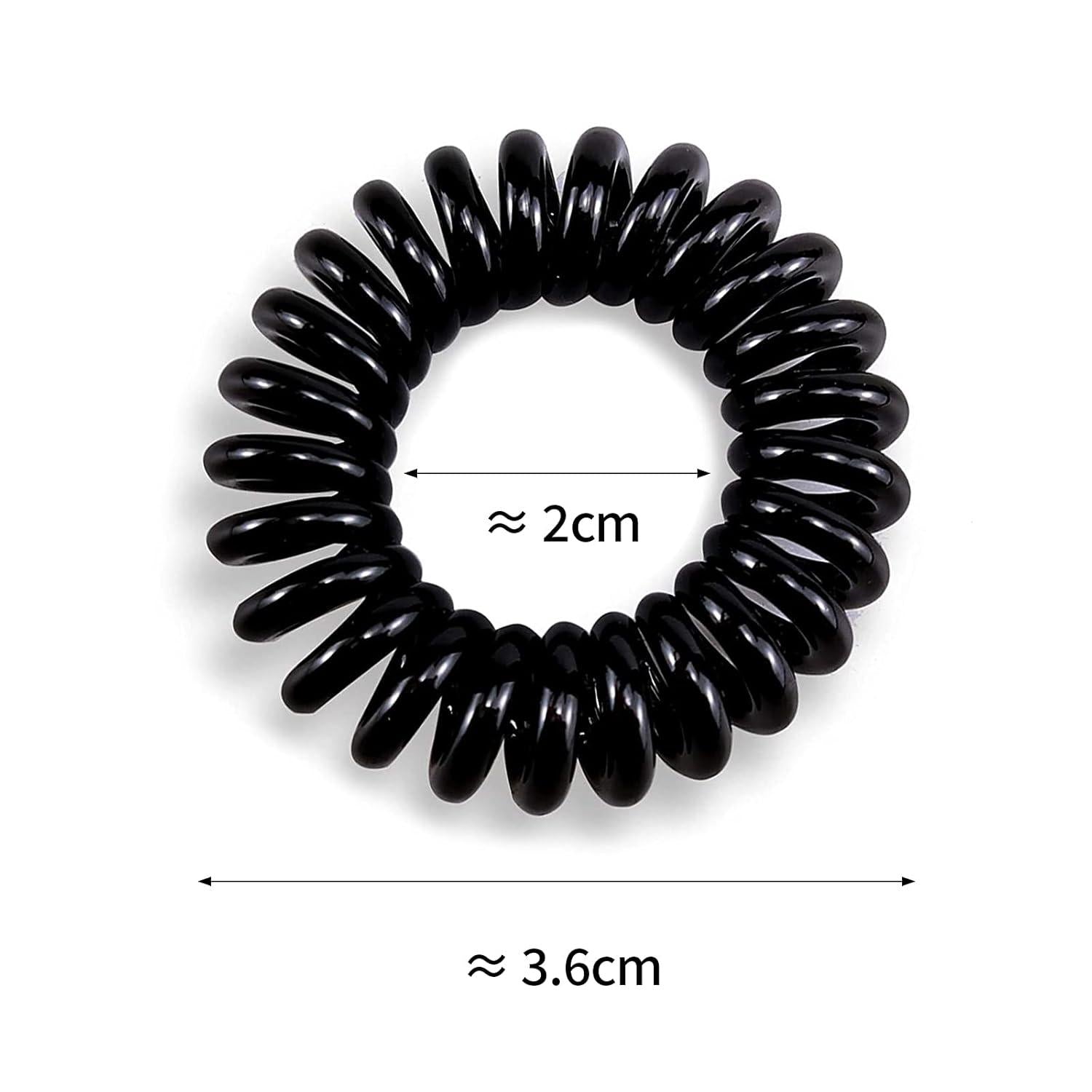 9 Stück Telefonkabel Spiral Haargummis Set - Groß & Klein, 3