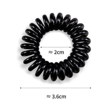 9 Stück Telefonkabel Spiral Haargummis Set - Groß & Klein, 3