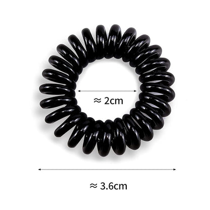 9 Stück Telefonkabel Spiral Haargummis Set - Groß & Klein, 3