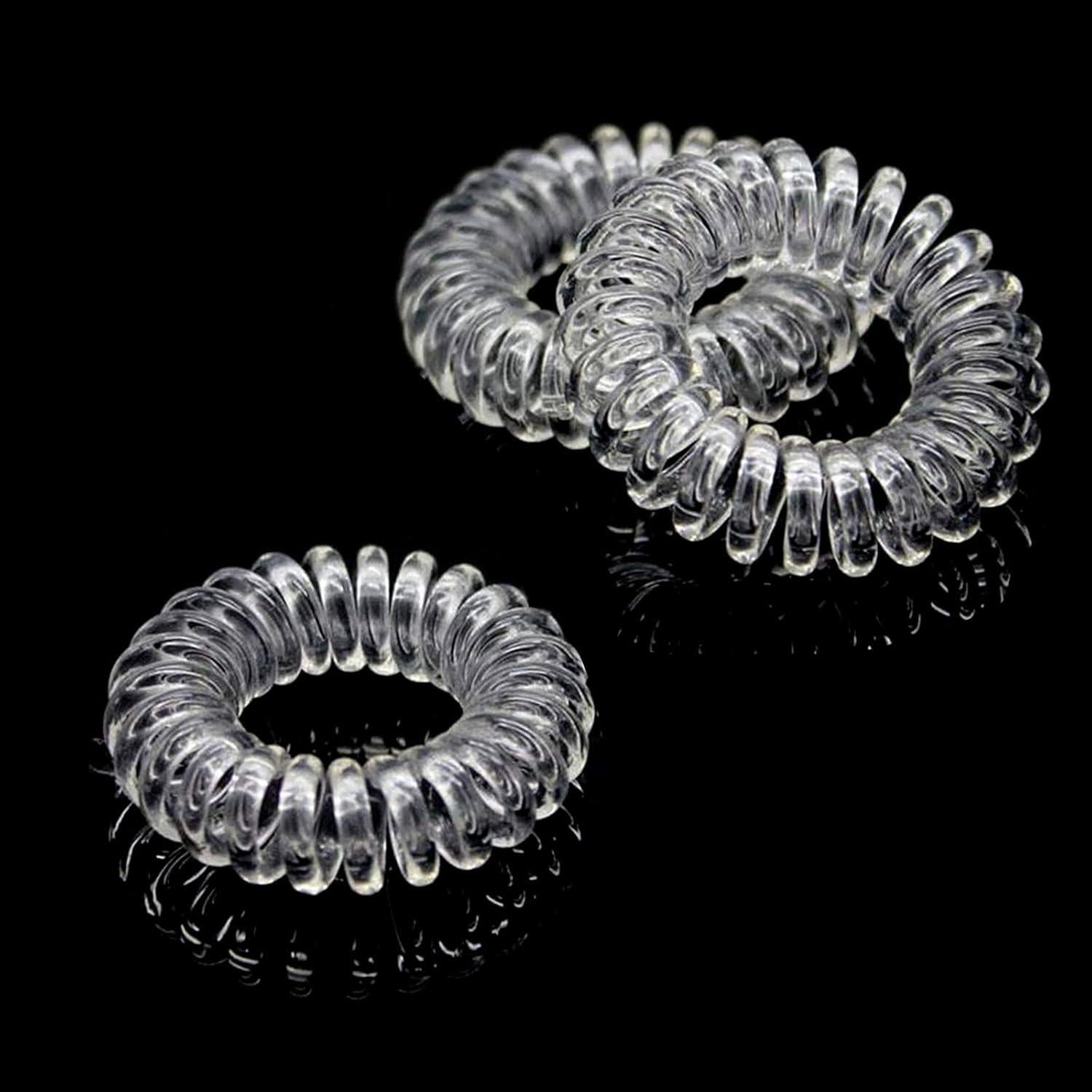 9er Set Telefonkabel Spiral Haargummis 3 Farben Anti Spliss Zopfgummi