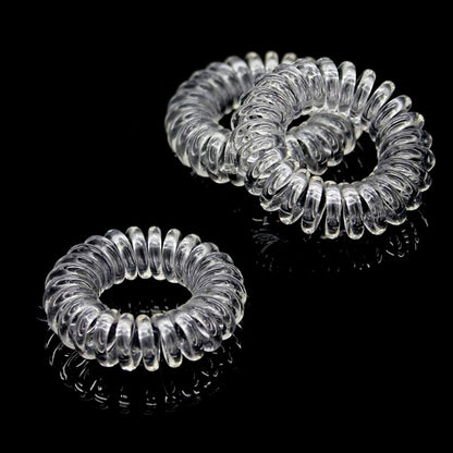 9er Set Telefonkabel Spiral Haargummis 3 Farben Anti Spliss Zopfgummi