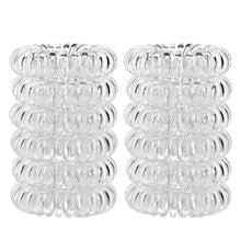 12er Set Transparente Spirale Telefonkabel Haargummis