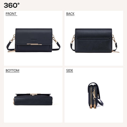 Kleine Damen Umhängetasche PU Leder Crossbody Reisepass