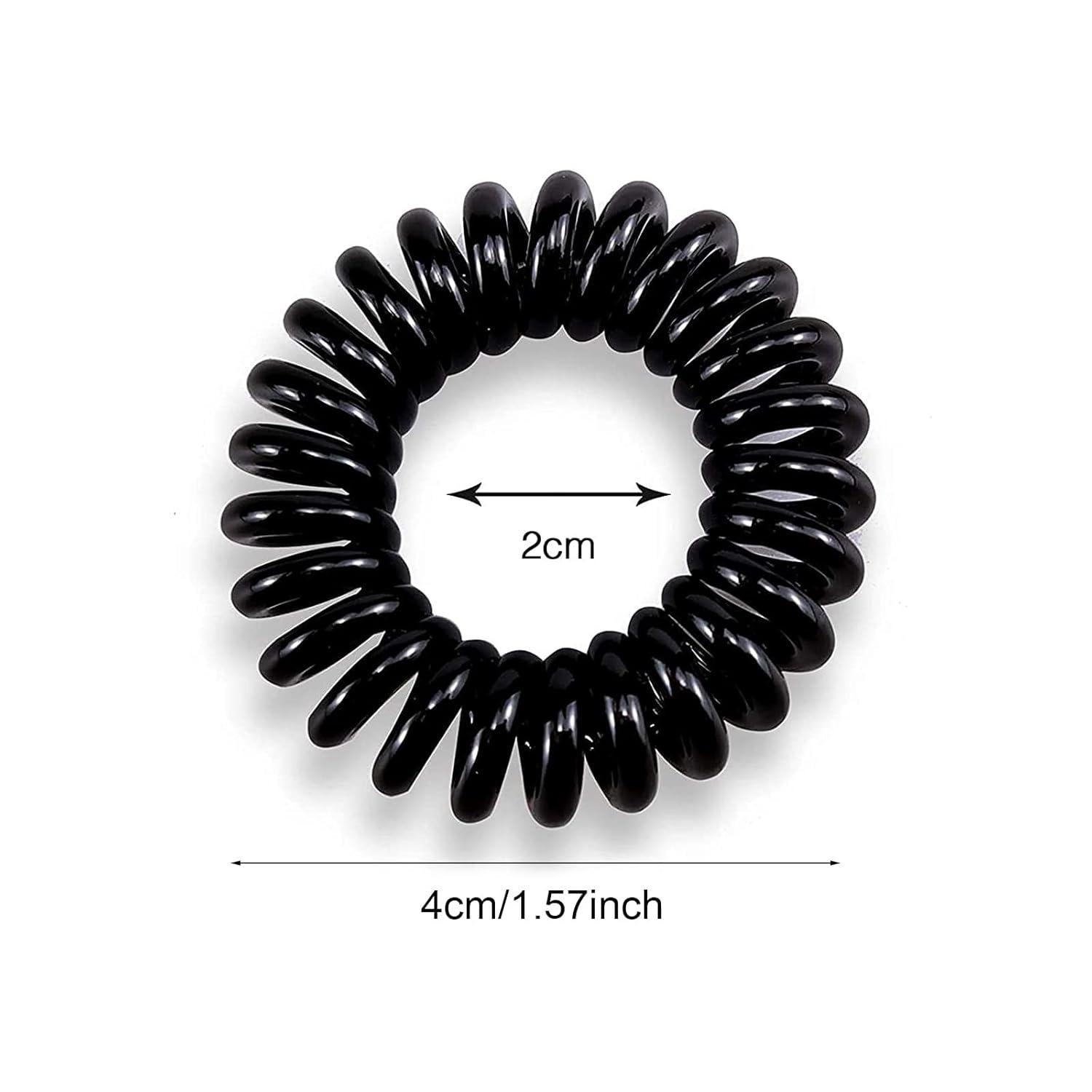 8 Stück Telefonkabel Spiral Haargummi Set, 4 Farben