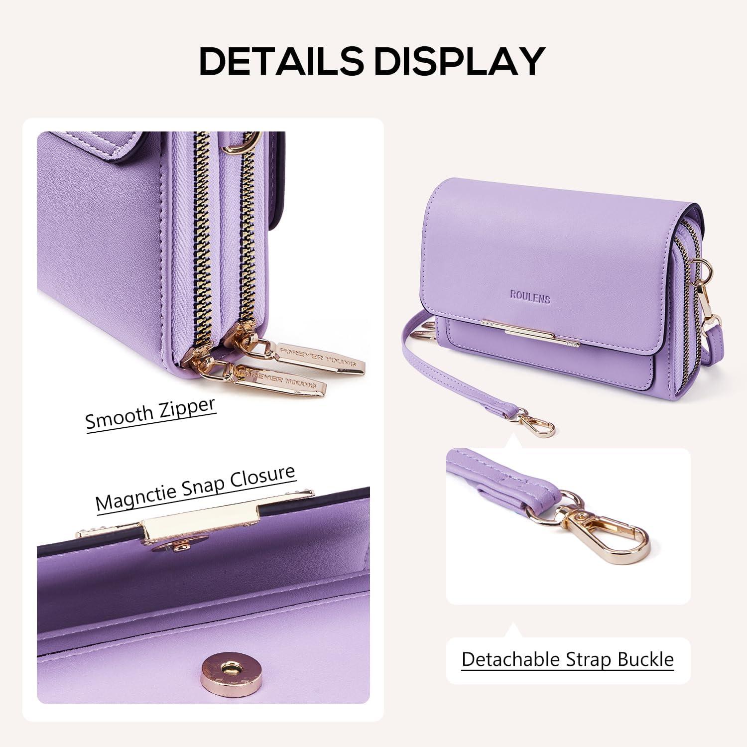 Kleine Damen Handy Umhängetasche PU Leder Schultertasche Crossbody