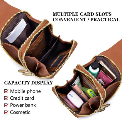 Kleine Handy Umhängetasche Damen 3-in-1 Schultergurte Crossbody