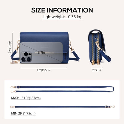 Damen Mini Umhängetasche PU Leder Crossbody Schultertasche