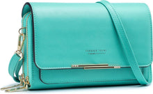 Kleine Damen Umhängetasche PU Leder Crossbody mit Kartenschlitz