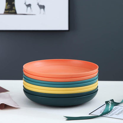 8er Set Kunststoff Abendessen Teller 23cm