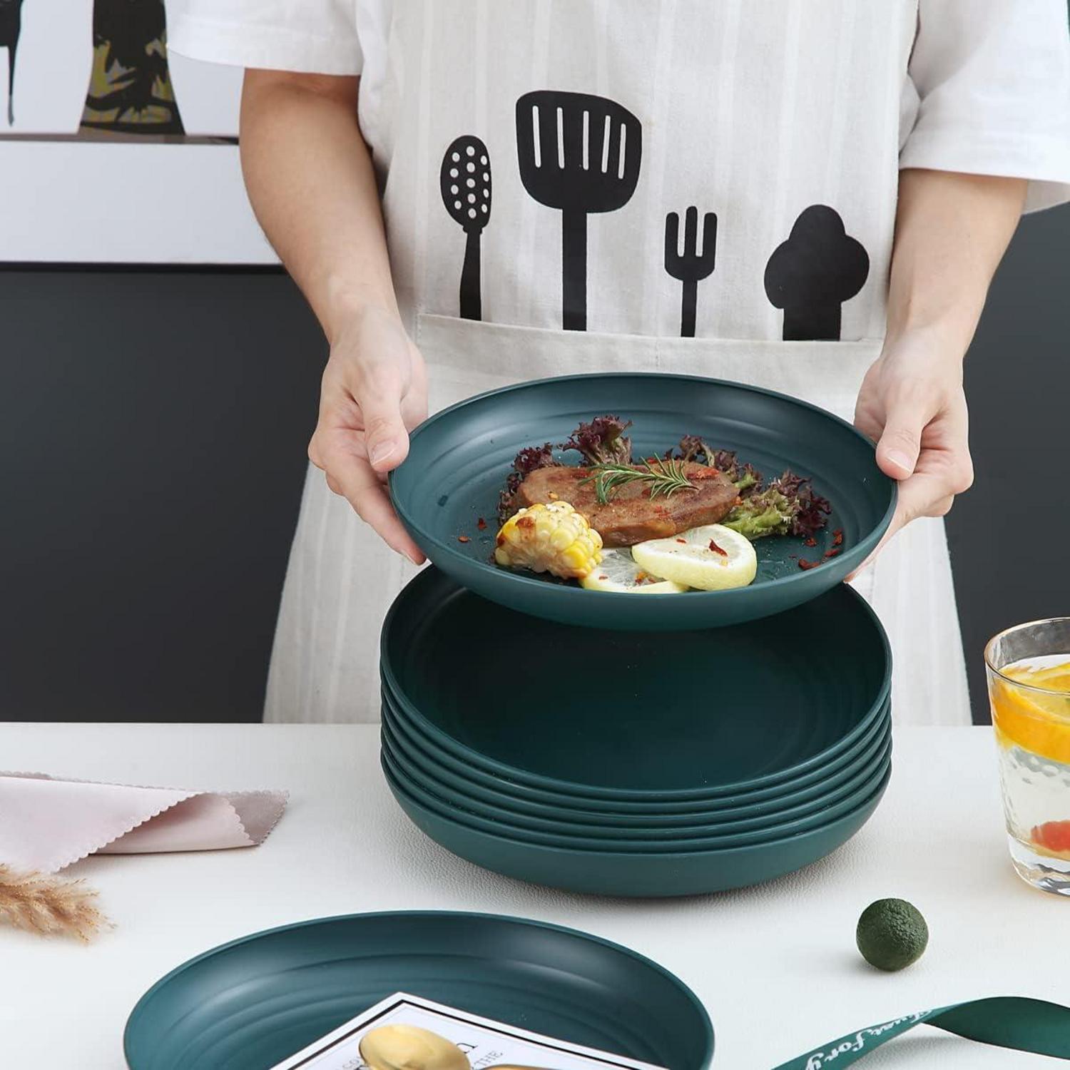 Kyraton Teller 8er Set 23cm - Unzerbrechliche Camping-Speiseteller