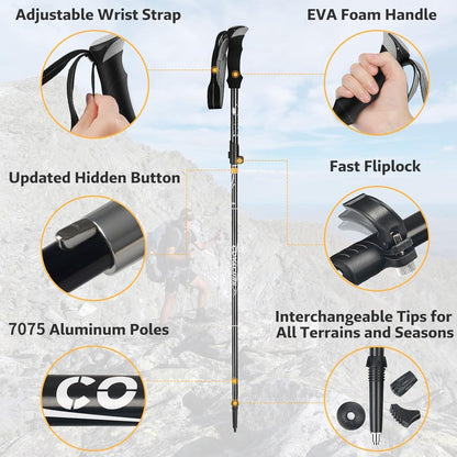 Premium Wanderstöcke Nordic Walking Stöcke faltbar leicht