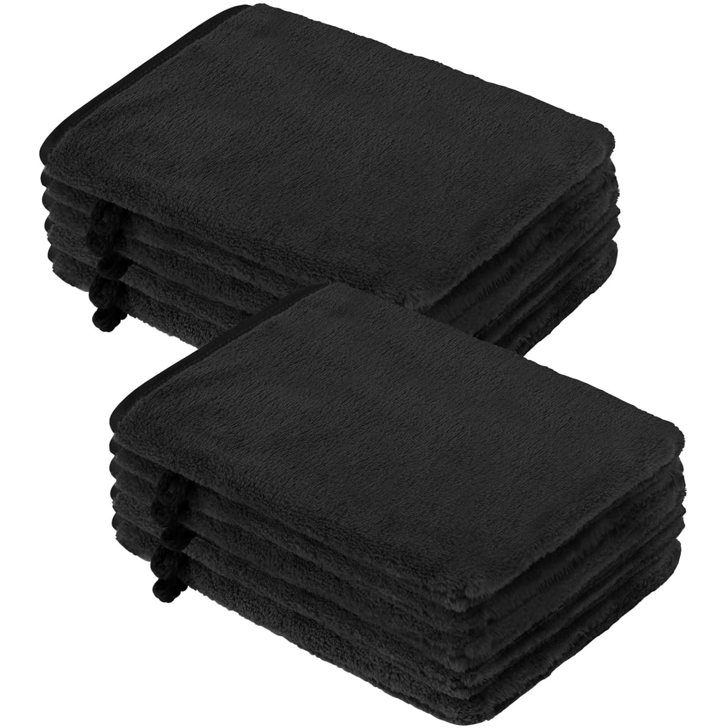 Mikrofaser Waschhandschuhe Set Schwarz 10 Stück Europa Stil