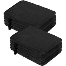 Mikrofaser Waschhandschuhe Set Schwarz 10 Stück Europa Stil