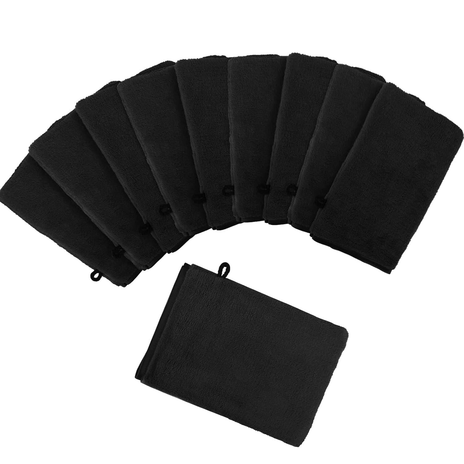Mikrofaser Waschhandschuhe Set Schwarz 10 Stück Europa Stil