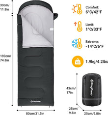 KingCamp Winter Outdoor Schlafsack 3-4 Jahreszeiten Decke