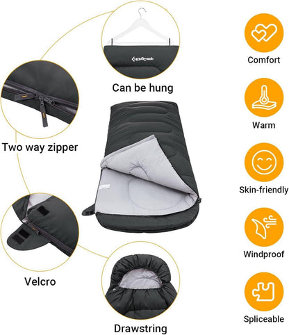 Schlafsack Winter Deckenschlafsack 3-4 Jahreszeiten Camping Trekking
