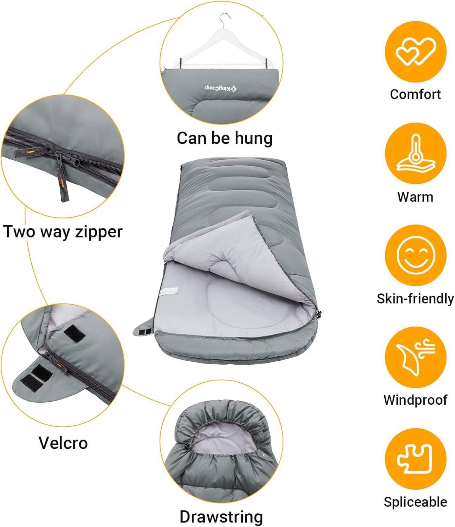Winter Schlafsack für Camping & Trekking 3-4 Jahreszeiten 1.9 KG