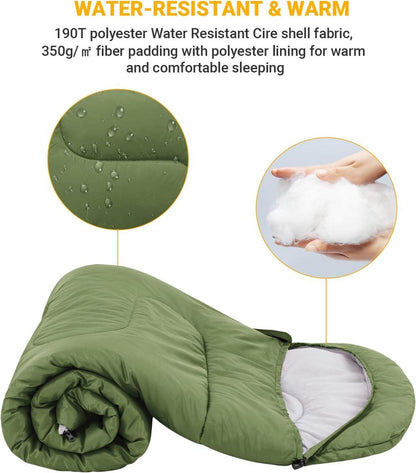 KingCamp Schlafsack Winter Outdoor Warmer Deckenschlafsack 3-4 Jahreszeiten Camping Trekking 1.9 KG