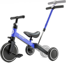 XJD Kinder Dreirad Laufrad Verstellbarer Sitz abnehmbares Pedal Blau