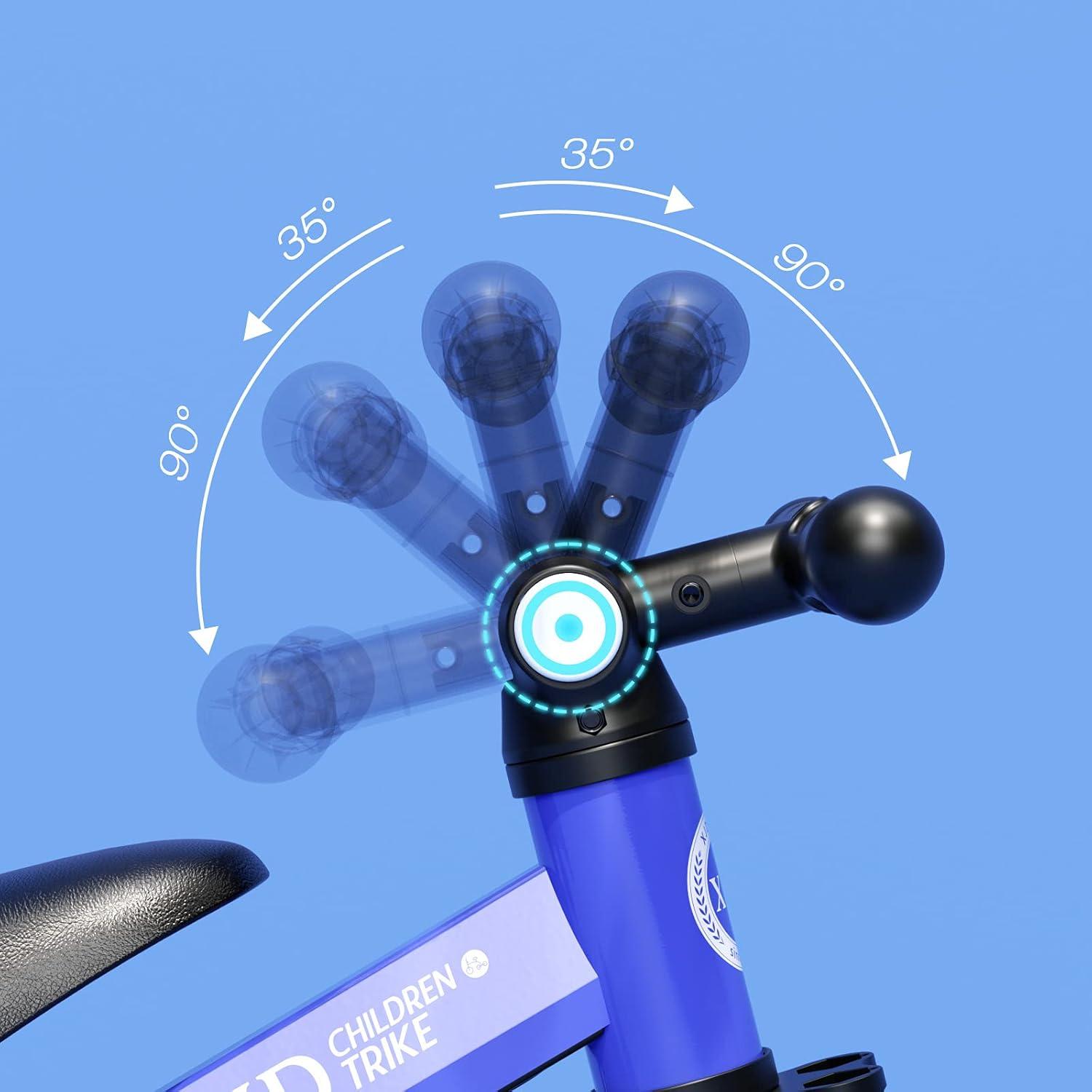 XJD Kinder Dreirad Laufrad Verstellbarer Sitz abnehmbares Pedal Blau