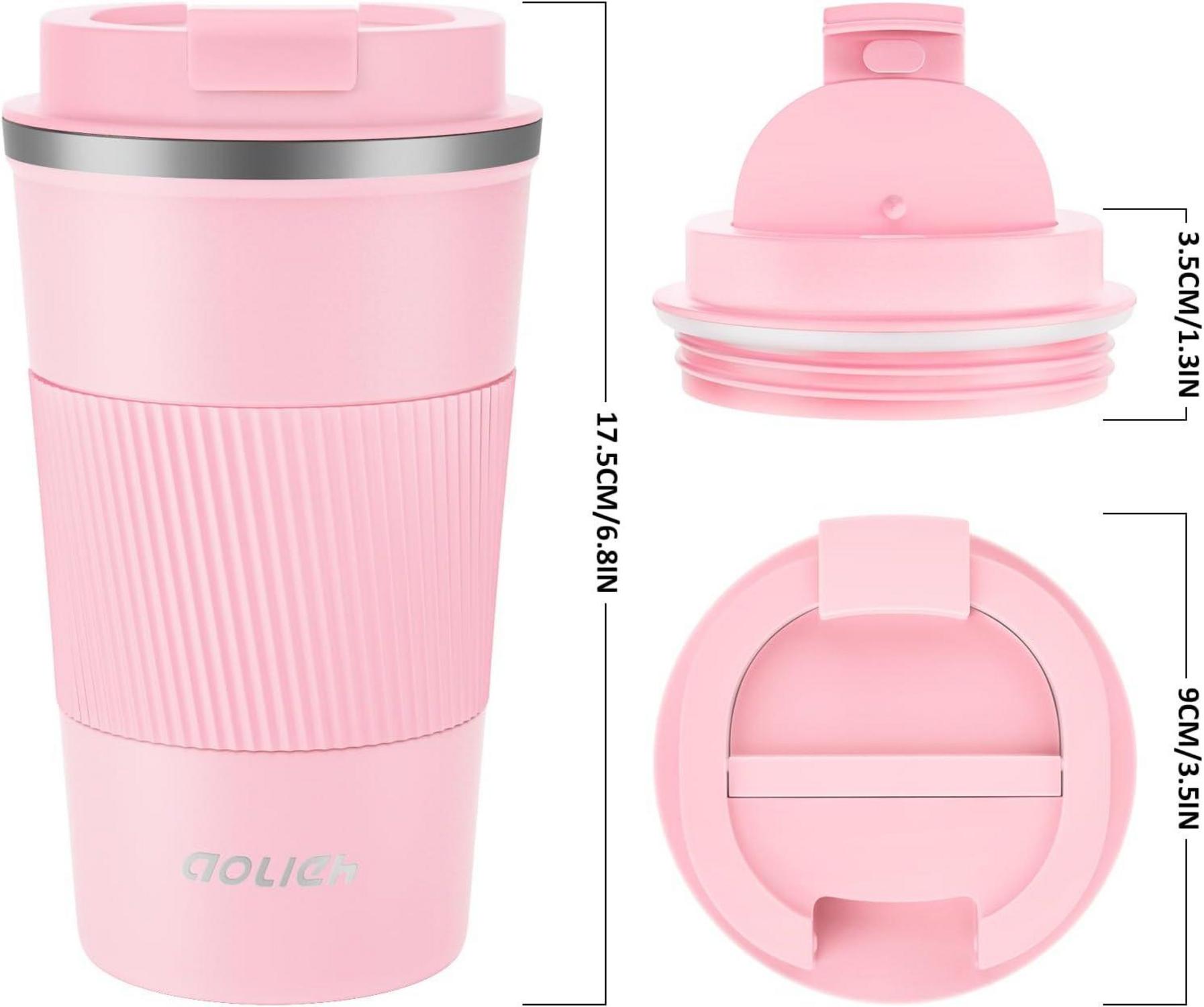 Isolierter Thermobecher Edelstahl Kaffeebecher to go 380ML Gelb