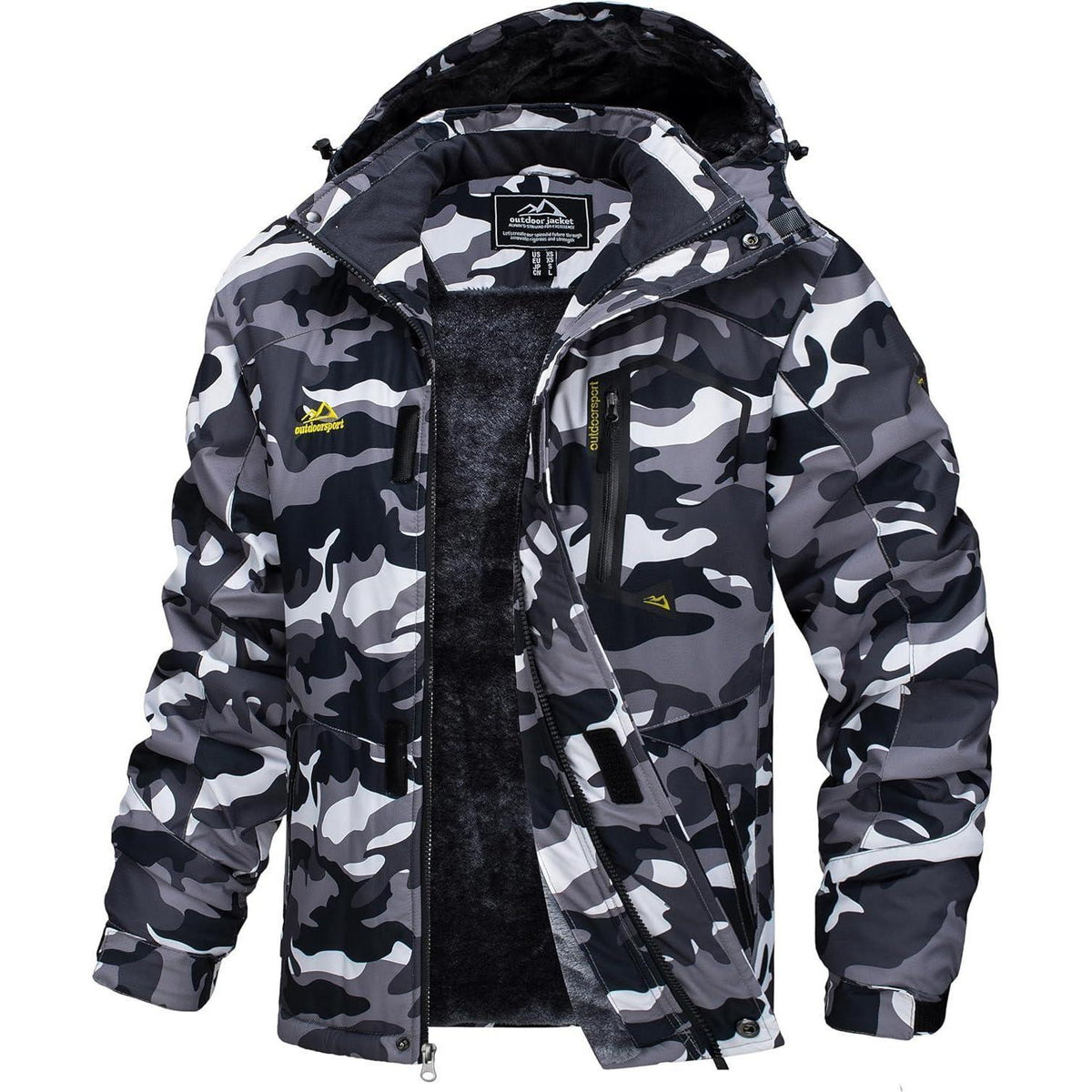 Herren Winterjacke wasserdicht & winddicht mit Fleece-Futter