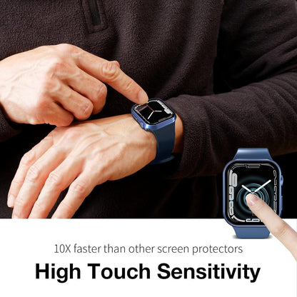 2 Stück Schutzhülle Apple Watch Series 9/8/7 45mm HD Klar Kratzfest 9H