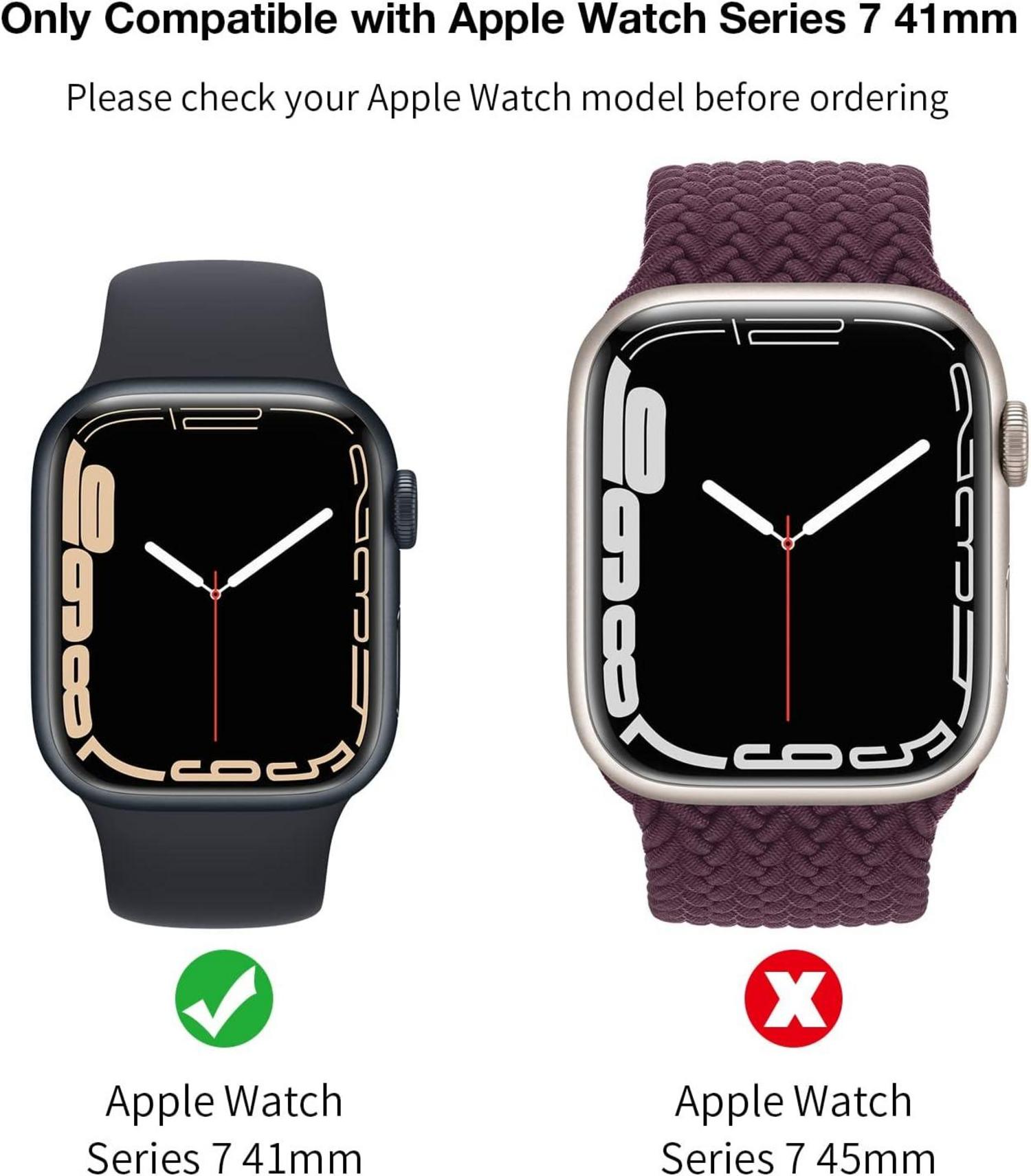 Schutzhülle für Apple Watch Series 9/8/7 41mm, 2er Pack