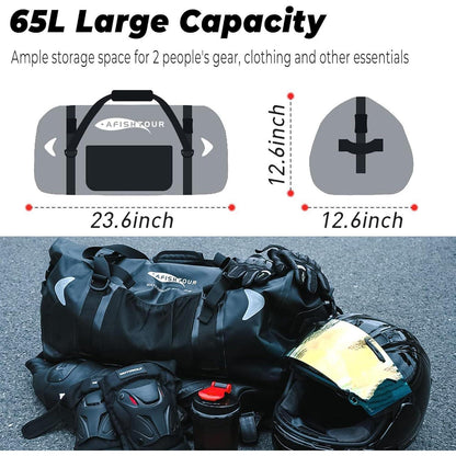 65L Wasserdichte Duffelbag – Reisetasche für Motorrad, Kajak & Boot