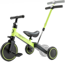 4-in-1 Kinderdreirad Laufrad verstellbar mit abnehmbarem Pedal Grün