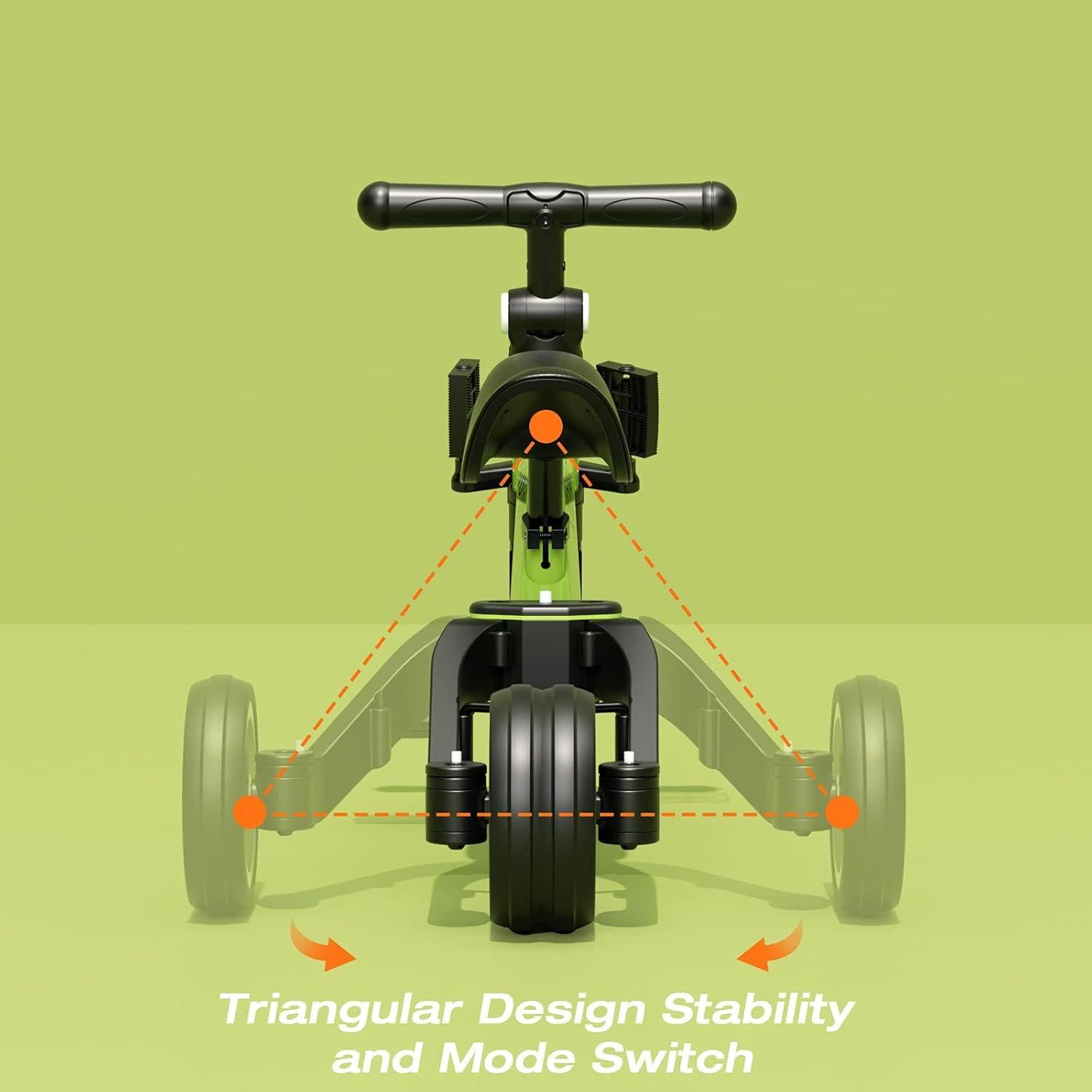 Kinder Dreirad Laufrad abnehmbarem Pedal 4 in 1 Verstellbarer Sitz