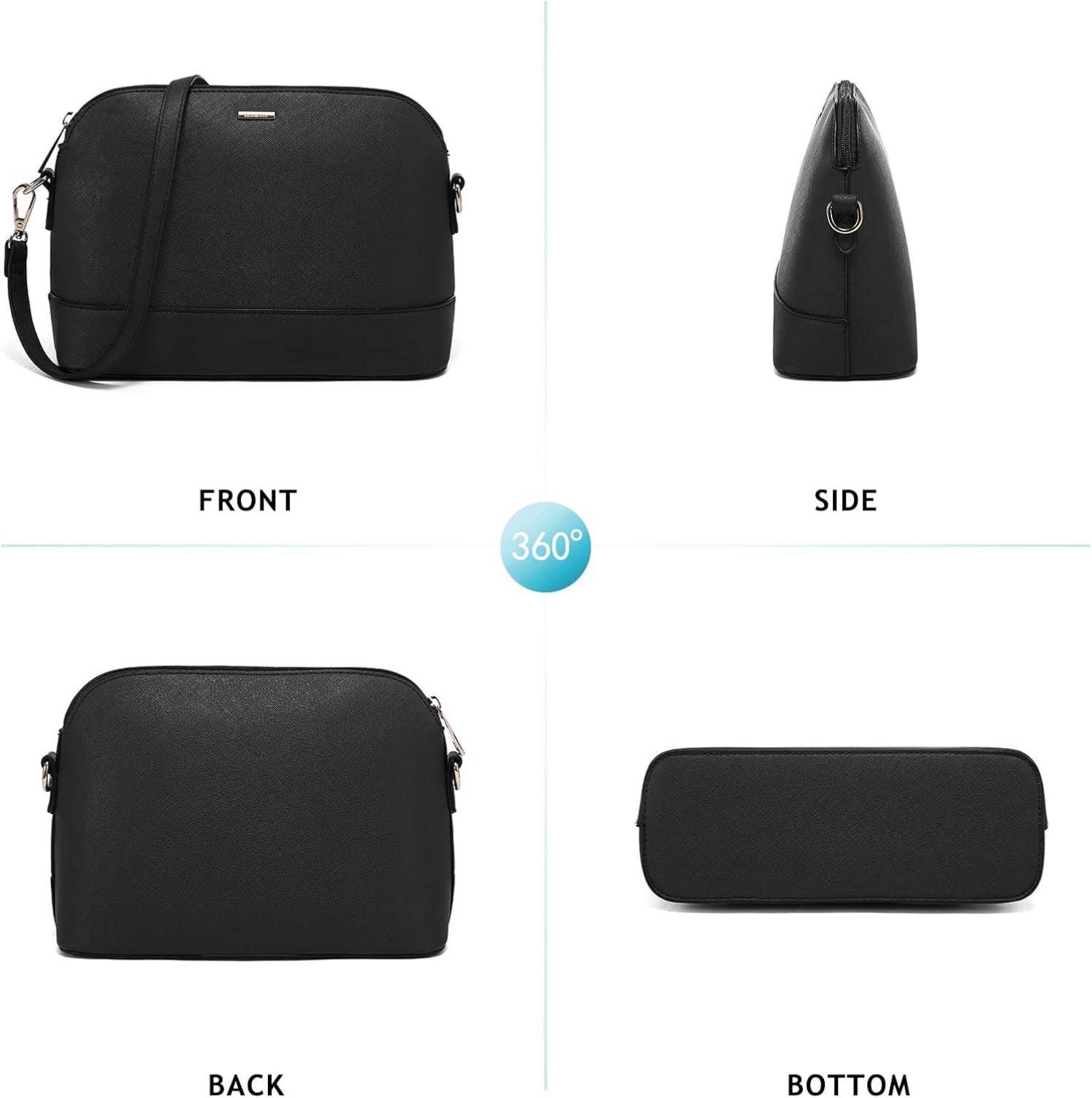 4-teiliges LOVEVOOK Schwarz Damen Handtaschen Set für Geschenk