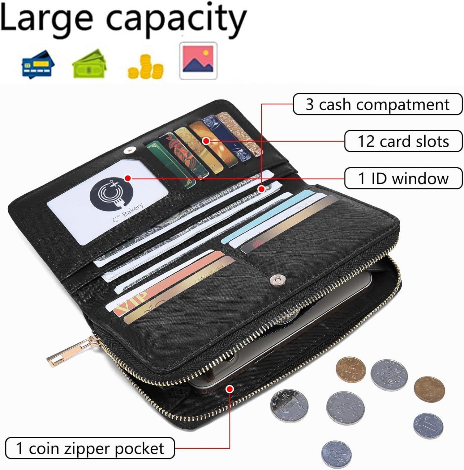 4-teiliges LOVEVOOK Schwarz Damen Handtaschen Set für Geschenk