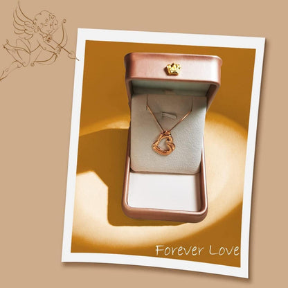 Halskette Damen 925 Sterling Silber Herzanhänger Rosegold