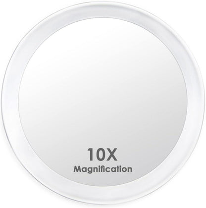 10X Vergrößerungsspiegel mit 3 Saugnäpfen 15cm Makeup Spiegel