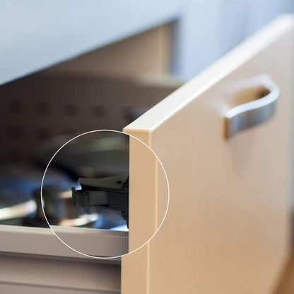 Baby Sicherheit Magnetisches Schrankschloss für Schrank und Schubladen - Schwarz