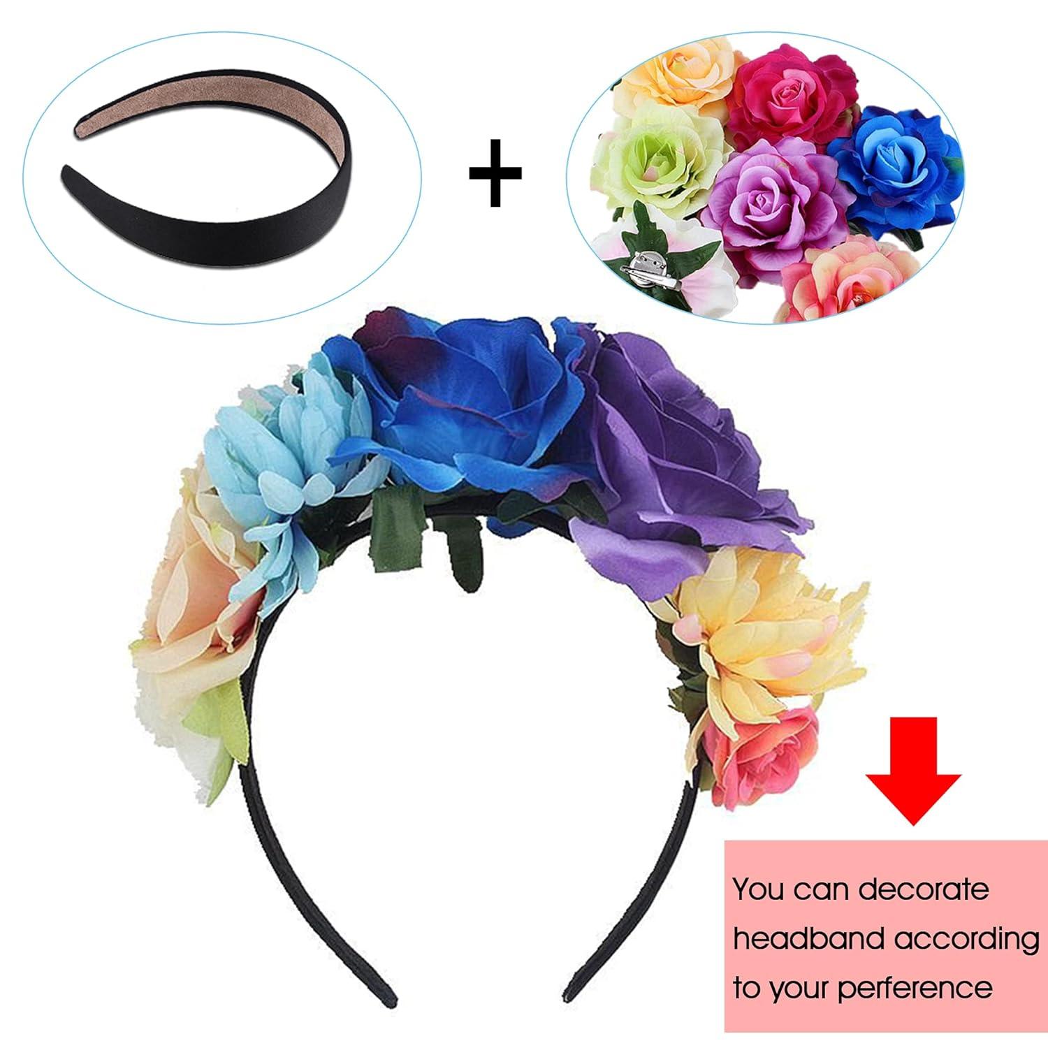 SIQUK 12 Stück Satin Haarreifen 1 Zoll Damen Mädchen Haarband Schwarz