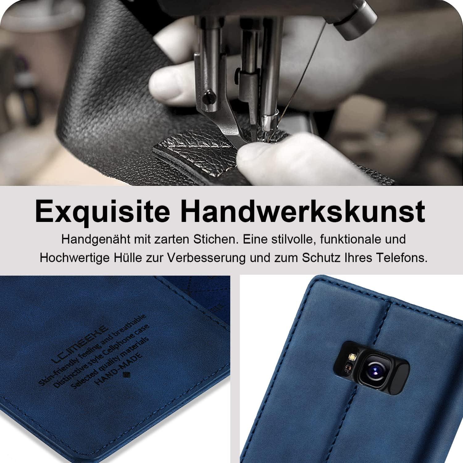 Handyhülle Samsung Galaxy S8 Leder Standfunktion PU