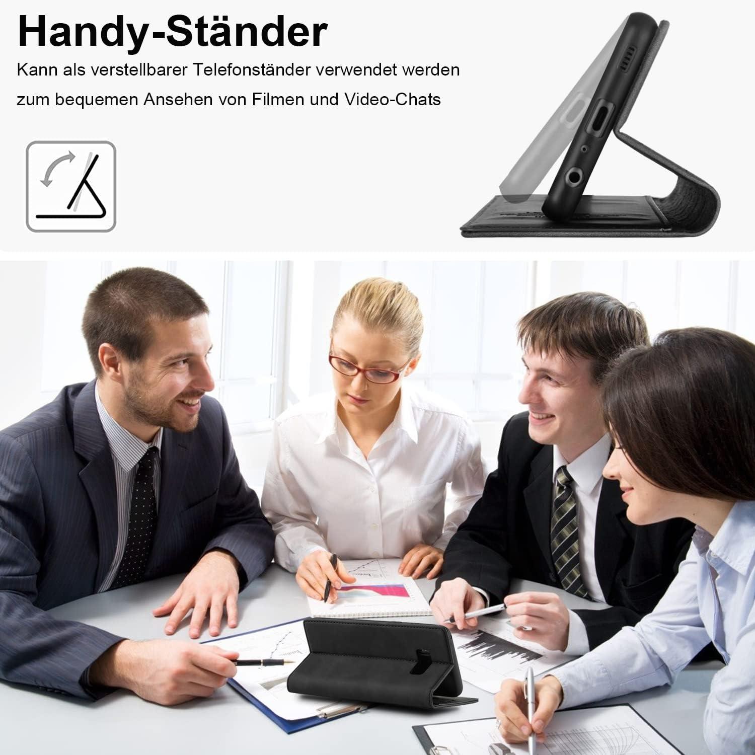 Handyhülle Samsung Galaxy S8 Leder Standfunktion 360 Stoßfest