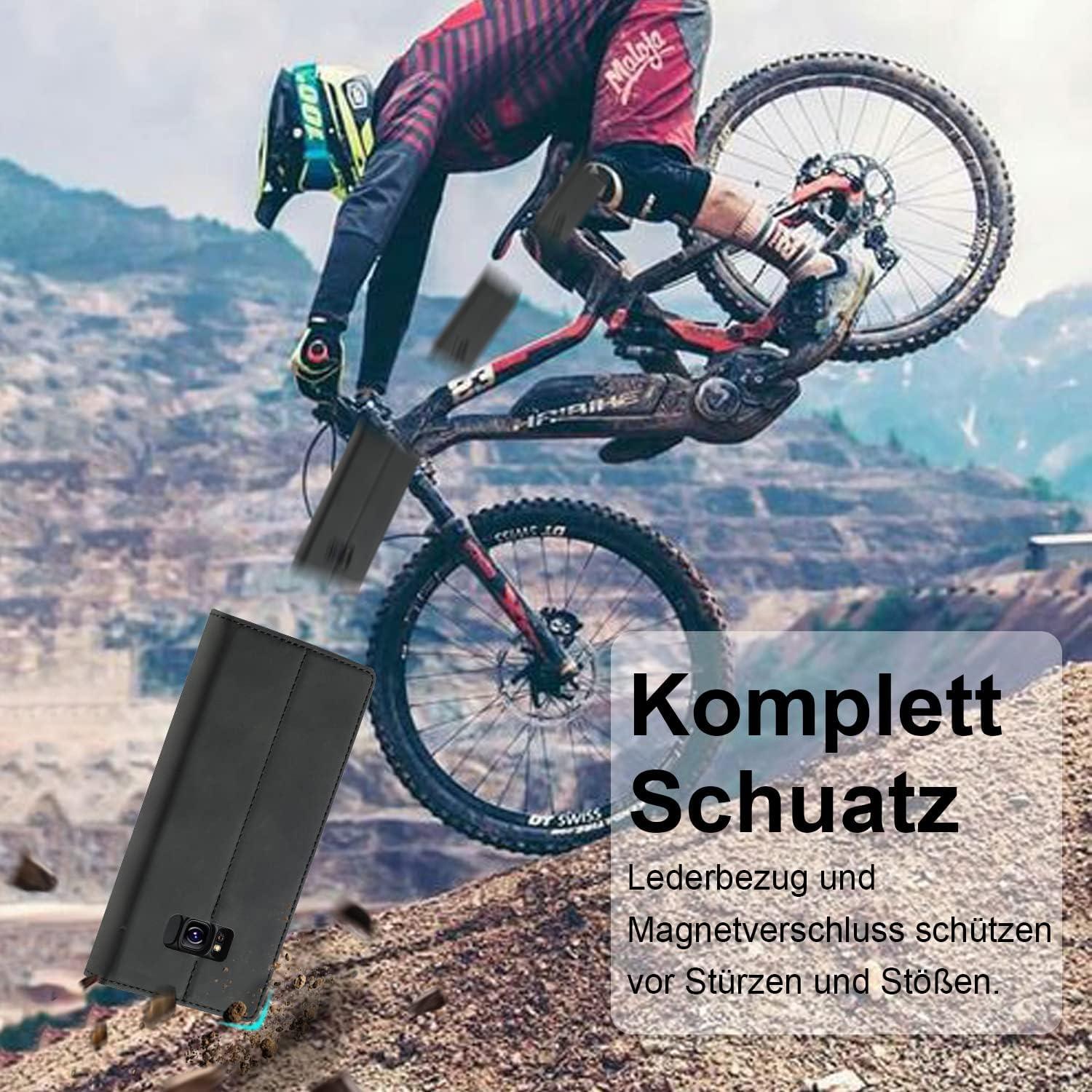 Samsung Galaxy S8 Hülle Leder Klappbar Standfunktion Magnetisch