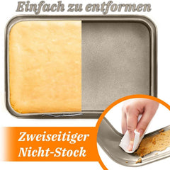 Rechteckige Frühlingsbackdose Antihaft Kuchenform 39.28 cm Gold