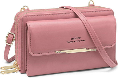 Handytasche Umhängetasche RFID Damen Geldbörse PU Leder 24